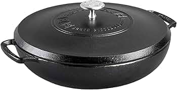 Lodge Blacklock 4-Quart Triple Seasoned Cast Iron Braiser by Lodge Cast Iron - American Made