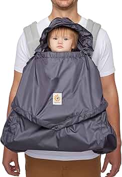 Ergobaby Water Resistant Baby Carrier Rain and Wind Cover Charcoal by Ergobaby - American Made