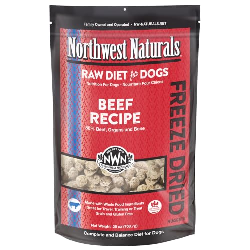 Northwest Naturals Freeze-Dried Beef Dog Food - Bite-Sized Nuggets - Grain-Free, High-Protein, Raw Diet, Human by Northwest Naturals - American Made