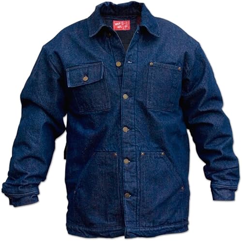 Tellason Sherpa-Lined Selvedge Denim N1 Deck Jacket, Black by Tellason - American Made