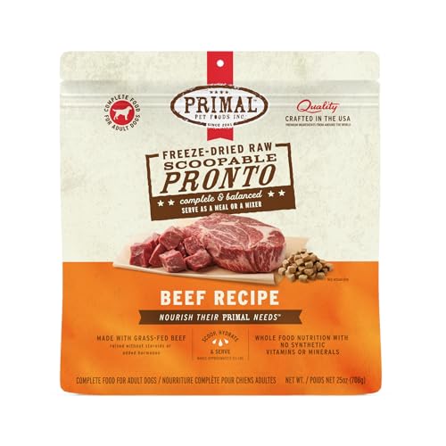 Primal Pronto Mini Nuggets, Freeze Dried Dog Food, Beef, 25 oz by Primal Pet Foods - American Made