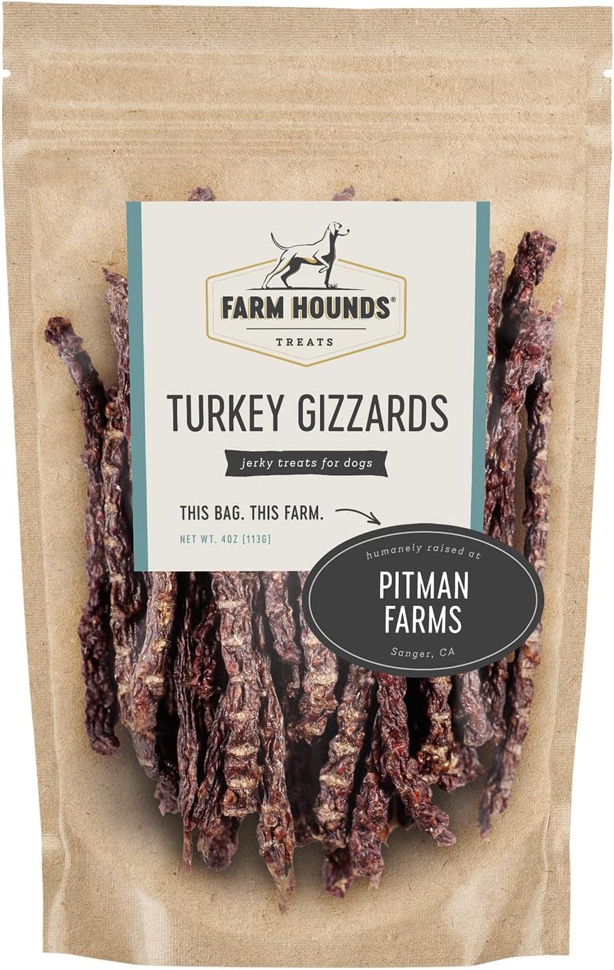Farm Hounds Turkey Gizzards Natural Dog Treats 4 oz by Farm Hounds - American Made