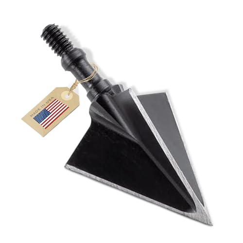 Vantage Point Archery VPA 1 1/8" 3 Blade 100 Grain 3-Blade Broadhead, Screw-in, 1045 Carbon Tool Steel 50-52 R by Vantage Point Archery - American Made