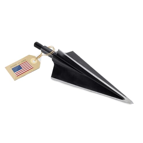 Vantage Point Archery VPA 1 1/8" 3 Blade 150 Grain 3-Blade Broadhead, Screw-in, 1045 Carbon Tool Steel 50-52 R by Vantage Point Archery - American Made