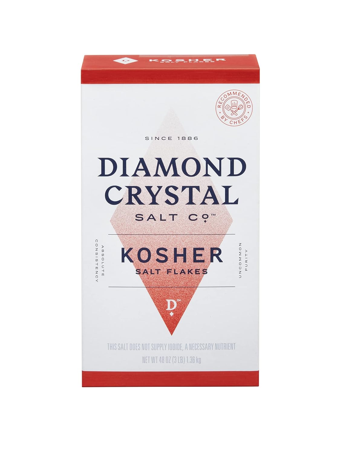 Diamond Crystal Kosher Salt 3 Pound New Packaging by Diamond Crystal - American Made
