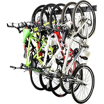 1UP USA Wall Mount Assembly and RS Slide Bike Storage System â€” Holds 300 lbs, 4-6 Bikes by 1UP USA - American Made