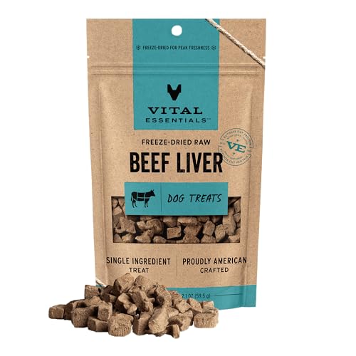 Vital Essentials Freeze-Dried Raw Dog Treats, Beef Liver by Vital Essentials - American Made