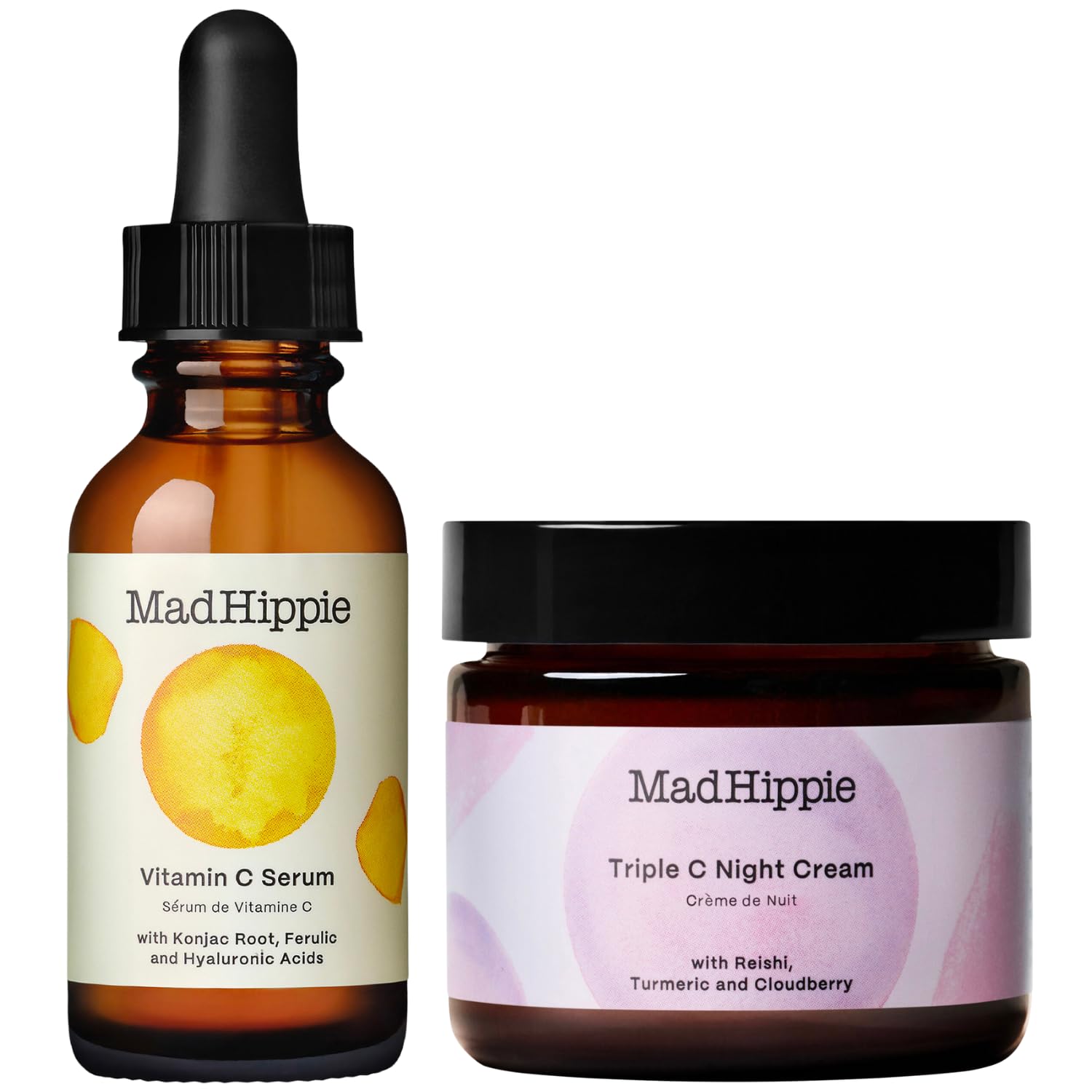 Mad Hippie Vitamin C Serum + Triple C Night Cream Skin-Brightening Duo 2 Piece Set by Mad Hippie - American Made
