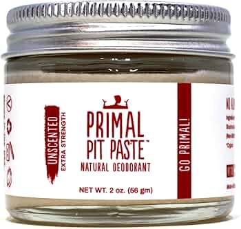 Primal Pit Paste Unscented Extra Strength Deodorant by Primal Pit Paste - American Made