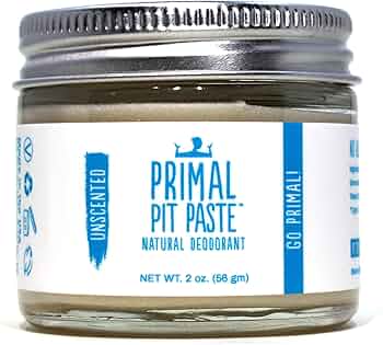 Primal Pit Paste Unscented Regular Strength Deodorant by Primal Pit Paste - American Made