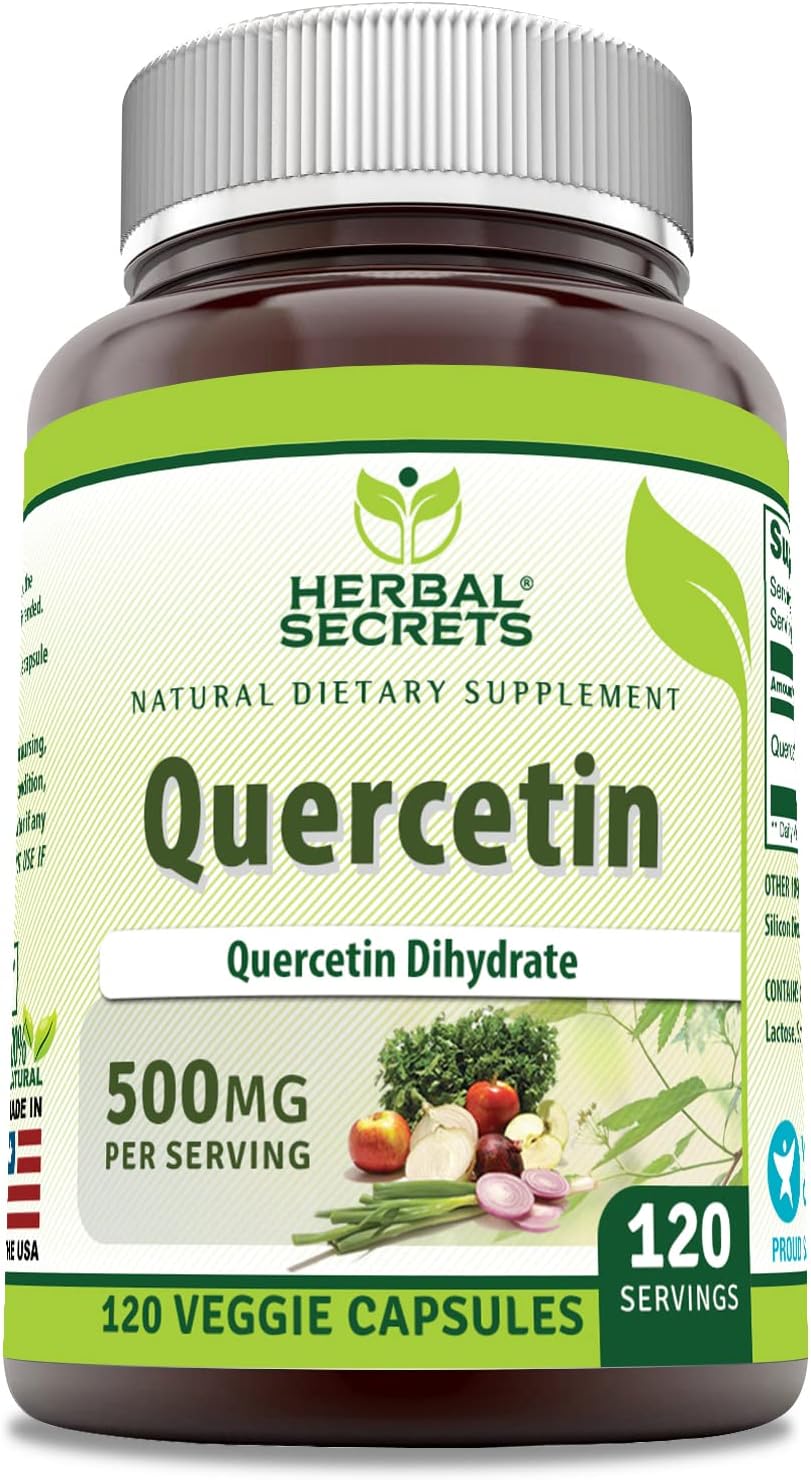 Herbal Secrets Quercetin Supplement 500 mg, 120 Capsules by Herbal Secrets - American Made
