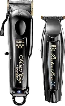 Wahl Professional 5 Star Cordless Barber Combo Magic Clip and Detailer Li by Wahl - American Made