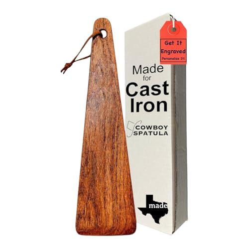 Cowboy Spatula Mesquite Wood Spatula for Cast Iron- Plain by Cowboy Spatula Company - American Made