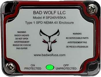 Bad Wolf SP240V65KA Whole House Surge Protector by Bad Wolf - American Made