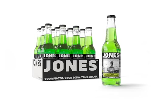 Jones Soda Green Apple Soda â€” 12 oz Glass Bottles 12-Pack by Jones Soda - American Made