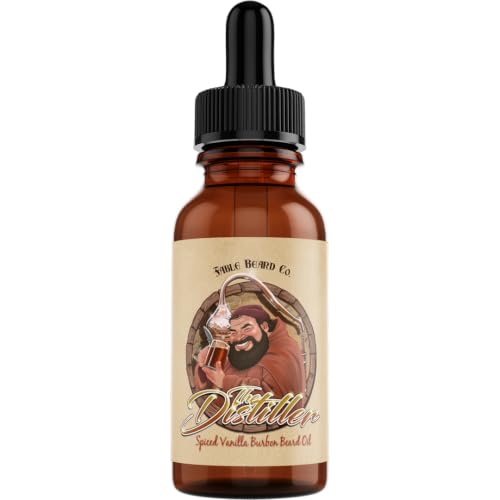 Fable Beard Co. Beard Oil - The Distiller, Mulled Spices, Aged Bourbon & Deep Barrel Woods, Natural Beard Oil by Fable Beard Co. - American Made