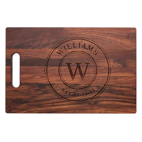 Personalized Engraved Cutting Board with Logo for Wedding Anniversary Housewarming Gifts by Refine Kitchenware - American Made