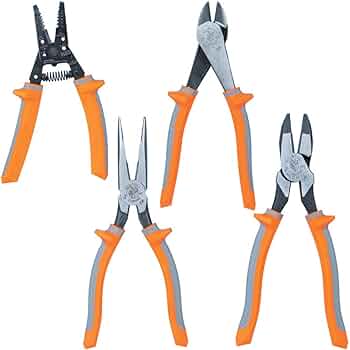 Klein Tools 9417R Insulated Plier and Wire Stripper Set, 4-Piece by Klein Tools - American Made