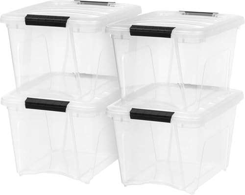 IRIS USA 19 Qt Weathertight Storage Box 4-Pack by IRIS USA - American Made