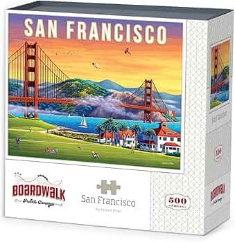 Boardwalk Puzzles San Francisco 500 Piece Jigsaw Puzzle Made in USA by Boardwalk Puzzles - American Made