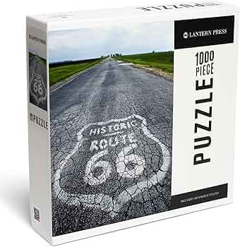 Lantern Press Route 66 Marker 1000 Piece Jigsaw Puzzle for Adults by Lantern Press - American Made