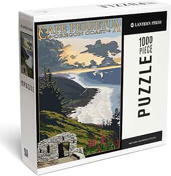 Lantern Press Oregon Coast Cape Perpetua 1000 Piece Jigsaw Puzzle for Adults by Lantern Press - American Made