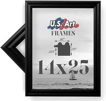 US Art Frames 5x7 Inch White Wood Picture Frame by US Art Frames - American Made