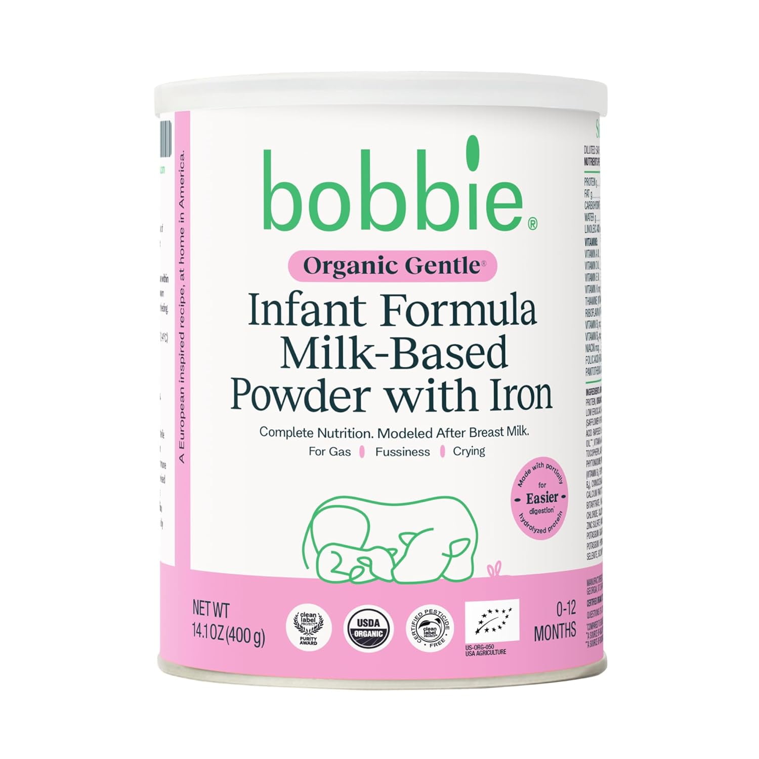 Bobbie Organic Baby Formula Milk Based with Iron by Bobbie Organic - American Made