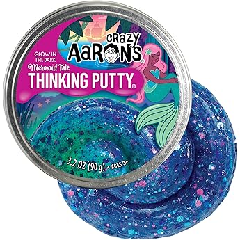 Crazy Aaron's Thinking Putty Total Eclipse Glow in the Dark 4-Inch Tin by Crazy Aaron's - American Made