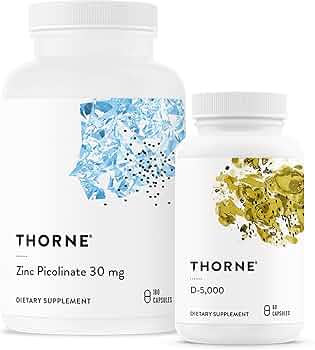Thorne Wellness Essentials Zinc and Vitamin D3 Combo Immune and Bone Support by Thorne Research - American Made