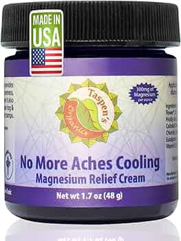 Taspen's Organics Magnesium No More Aches Cooling Cream, 1.7oz by Taspen's Organics - American Made