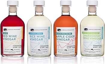 American Vinegar Works Essentials Kitchen Vinegars, 4-Pack, 8.5oz by American Vinegar Works - American Made