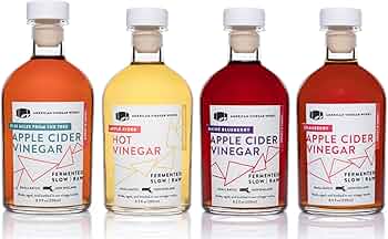 American Vinegar Works Cider Lovers Vinegar Sampler, 4-Pack, 8.5oz by American Vinegar Works - American Made