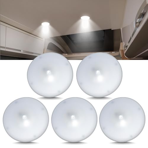 Command Electronics OEM 12V LED RV Low Profile Surface Mount Ceiling Light with Switch- Durable Design - Hardw by Command Electronics - American Made