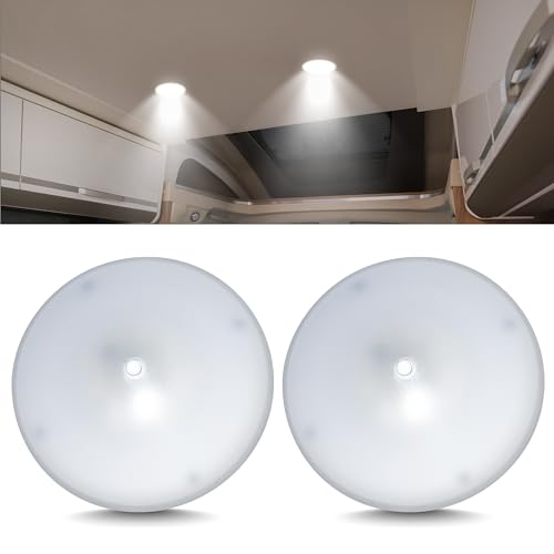 Command Electronics OEM 12V LED RV Low Profile Surface Mount Ceiling Light with Push ON/Off Switch- Durable De by Command Electronics - American Made