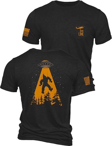 Nine Line Sasquatch UFO Alien Abduction Shirt, Bigfoot Yeti Cryptid Squatch by Nine Line - American Made