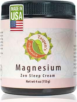 Taspen's Organics Magnesium Zen Sleep Cream, 4oz by Taspen's Organics - American Made