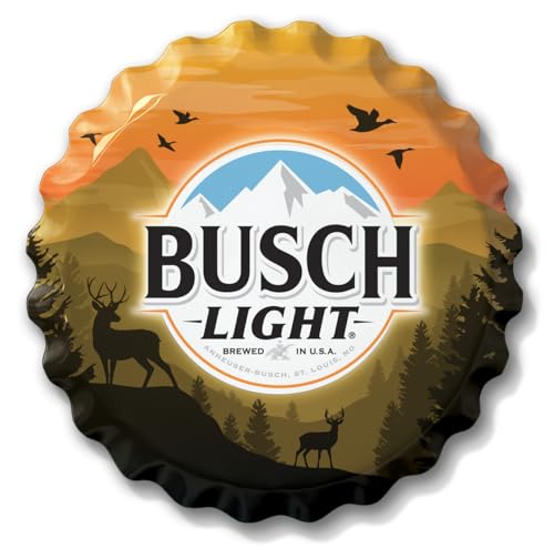 Desperate Enterprises Busch Light Hunting Bottle Cap Sign - Garage Signs - Beer Signs - Vintage Metal Signs - by Desperate Enterprises - American Made