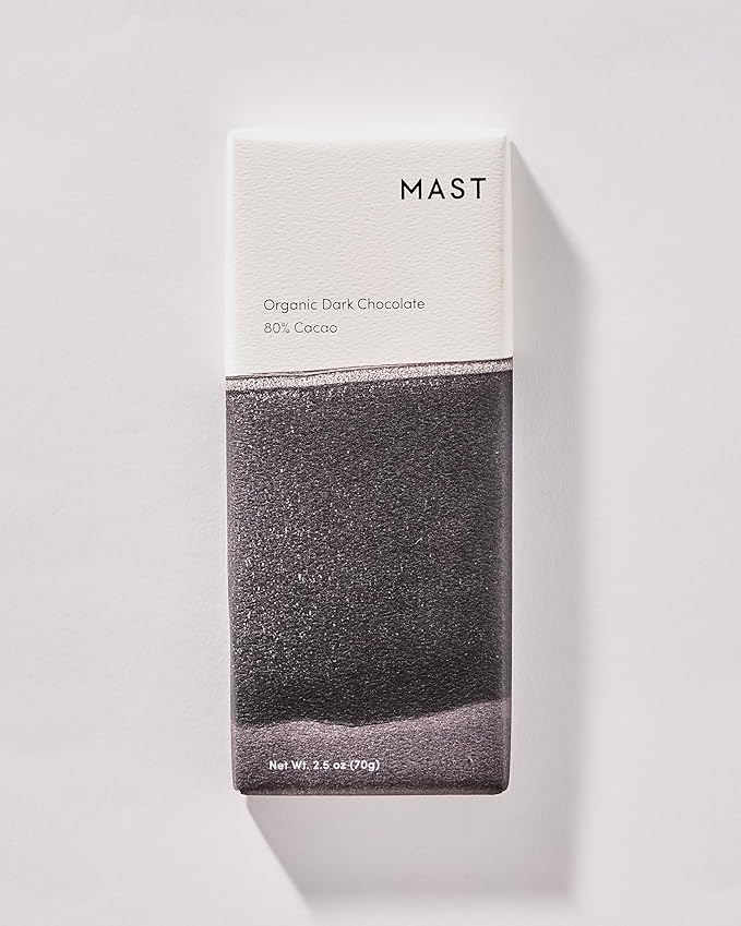Mast Chocolate Bars Organic Dark Chocolate 80% Cacao 6-Pack by Mast Brothers Chocolate - American Made