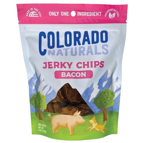 Colorado Naturals Bacon Jerky Chips Dog Treats, 6 oz – All-Natural, No Fillers or Preservatives – Great Source by Colorado Naturals - American Made