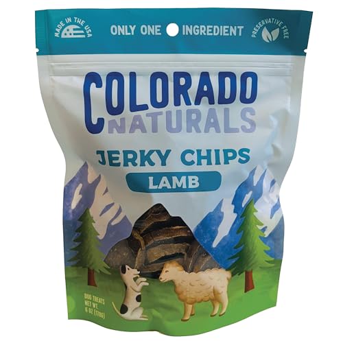 Colorado Naturals Lamb Jerky Chips Dog Treats, 6 oz – All-Natural, No Fillers or Preservatives – Rich in Vitam by Colorado Naturals - American Made
