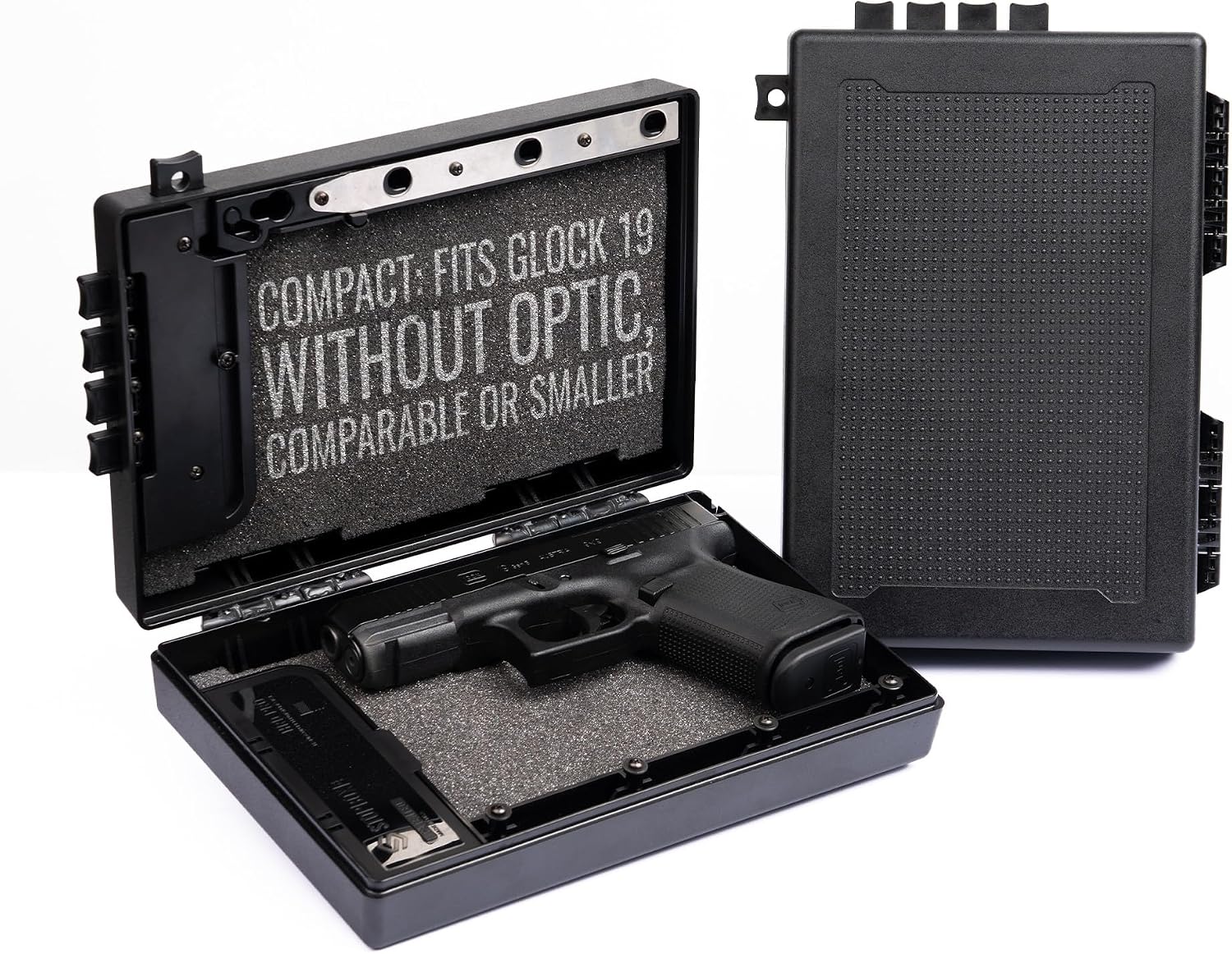 StopBox PRO Portable Handgun Lockbox, Compact, Black (2-Pack) by StopBox USA - American Made
