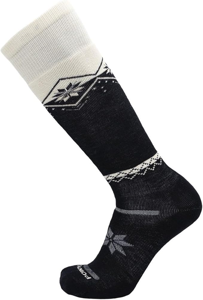 point6 Snowflake Block Ski Sock Women's by Point6 - American Made