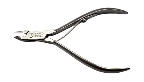 Bianco Instruments BI-2524HD 4'' Stainless Steel Cuticle Nipper - Half Jaw, Double Spring by Cucina Napoli - American Made