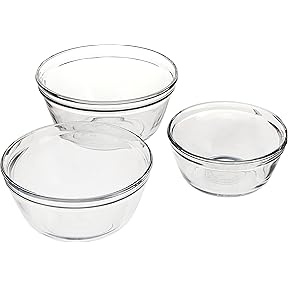 Anchor Hocking 3-Piece Glass Mixing Bowls Set by Anchor Hocking - American Made