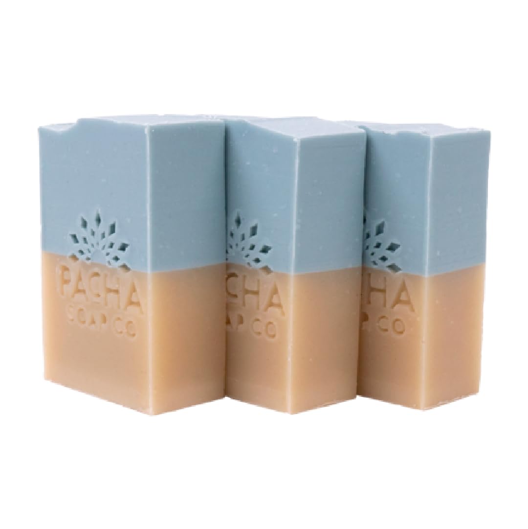 Pacha Soap Co Sand and Sea Clary Sage Sandalwood Bar Soap 3-Pack by Pacha Soap - American Made