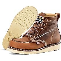 Carolina 6-Inch Moc Toe Wedge Work Boot Men's Brown by Carolina Shoe - American Made