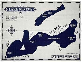 Faribault Mill Lake Geneva Wool Throw Blanket by Faribault Woolen Mill - American Made