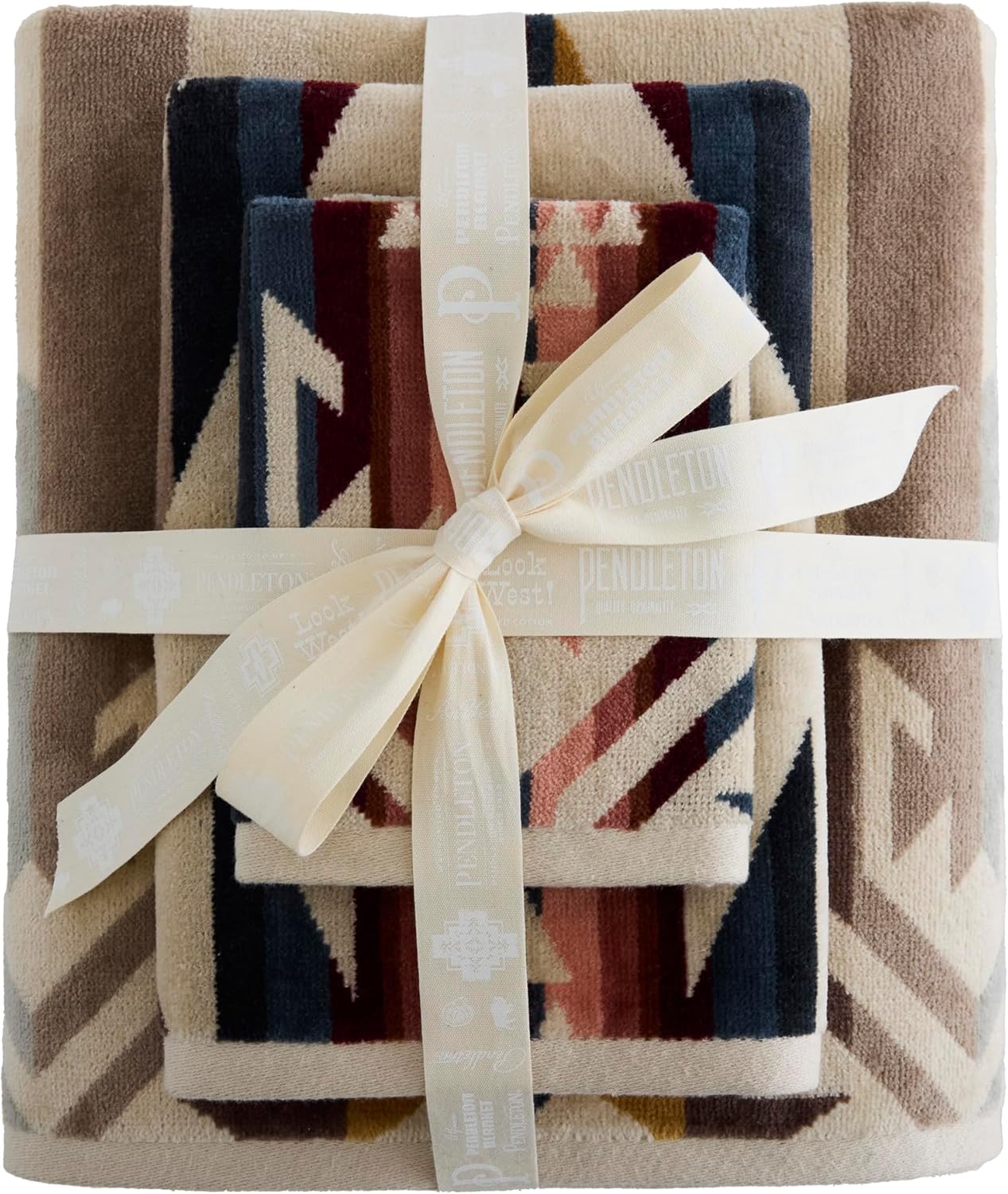 Pendleton 3 Piece Bath Towel Set 100% Cotton by Pendleton - American Made