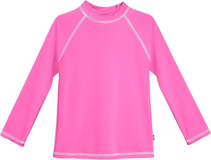 City Threads Long Sleeve Rash Guard for Girls UPF 50 Plus Sun Protection by City Threads - American Made
